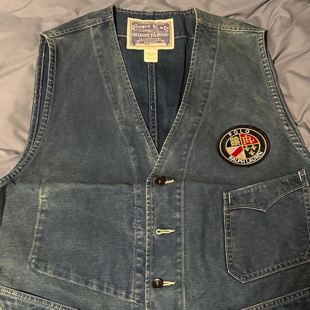 Polo by Ralph Lauren Men's Blue Denim Vest